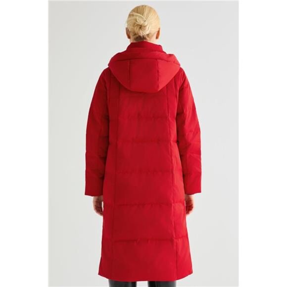 Women's Thickened Long Down Jacket Winter Down Coat Hooded Puffer Jacket - Picture 2 of 7